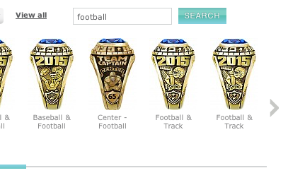 Football High School Class Rings