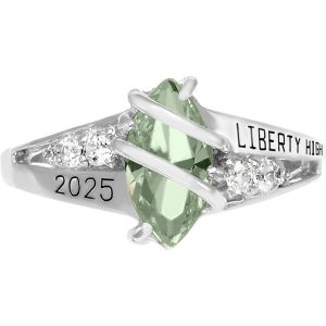 Beautiful Girls Class Rings in Your Birth Stone for Cheap